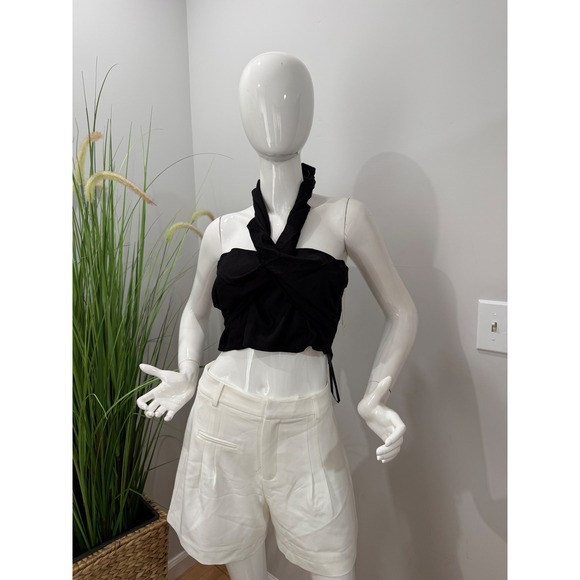 Commense Cotton & Line Crisscross Halter Tank Top black size XS‎ - Picture 6 of 6